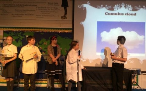Year 6 present their projects on extreme weather and The Beatles