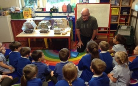 Spiders and scorpions visit Explorers class