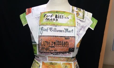 Year six design German 'hyper-inflation dress'