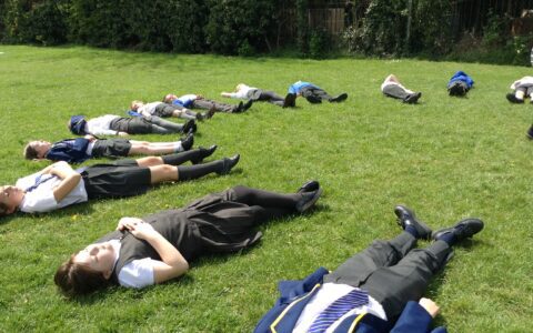 Our children enjoy relaxation and exercise for Mental Health Awareness Week